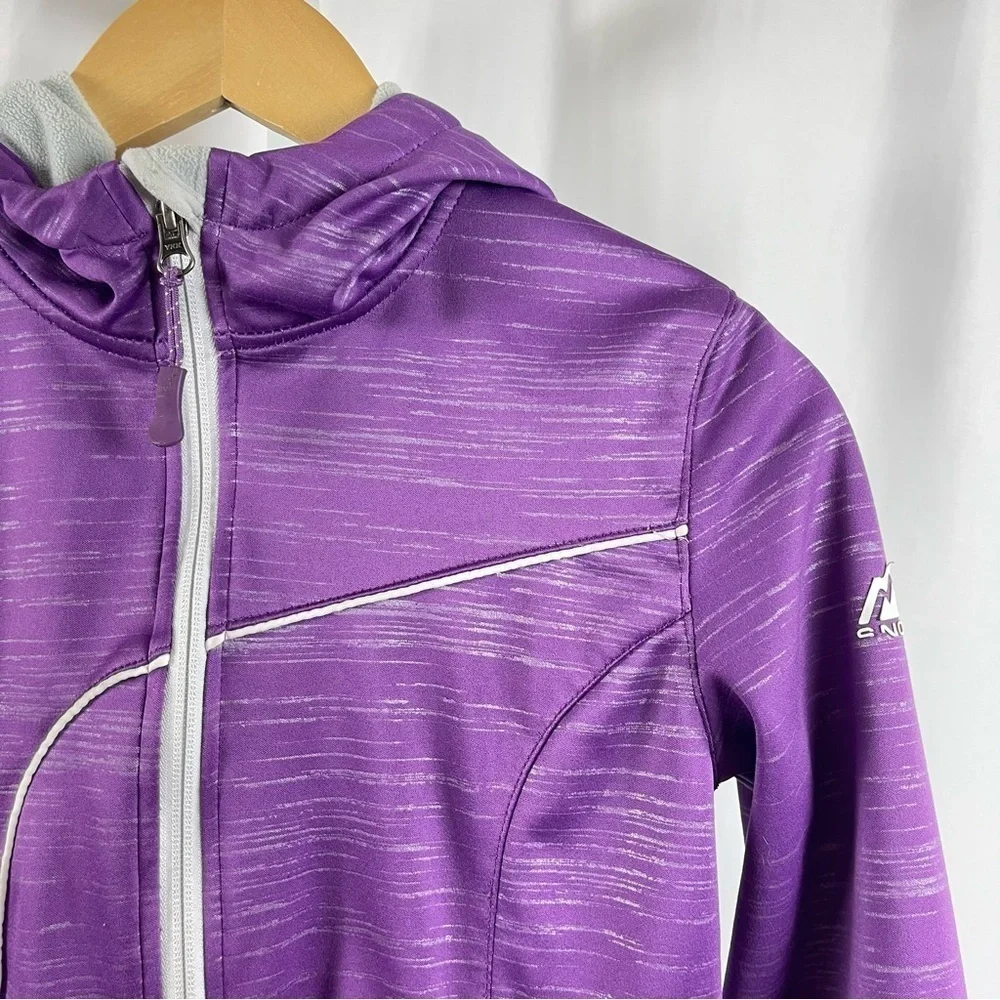 Snozu Medium 10/12 Winter Snow Jacket Fleece Hooded Thumb Holes Warm Soft Shell